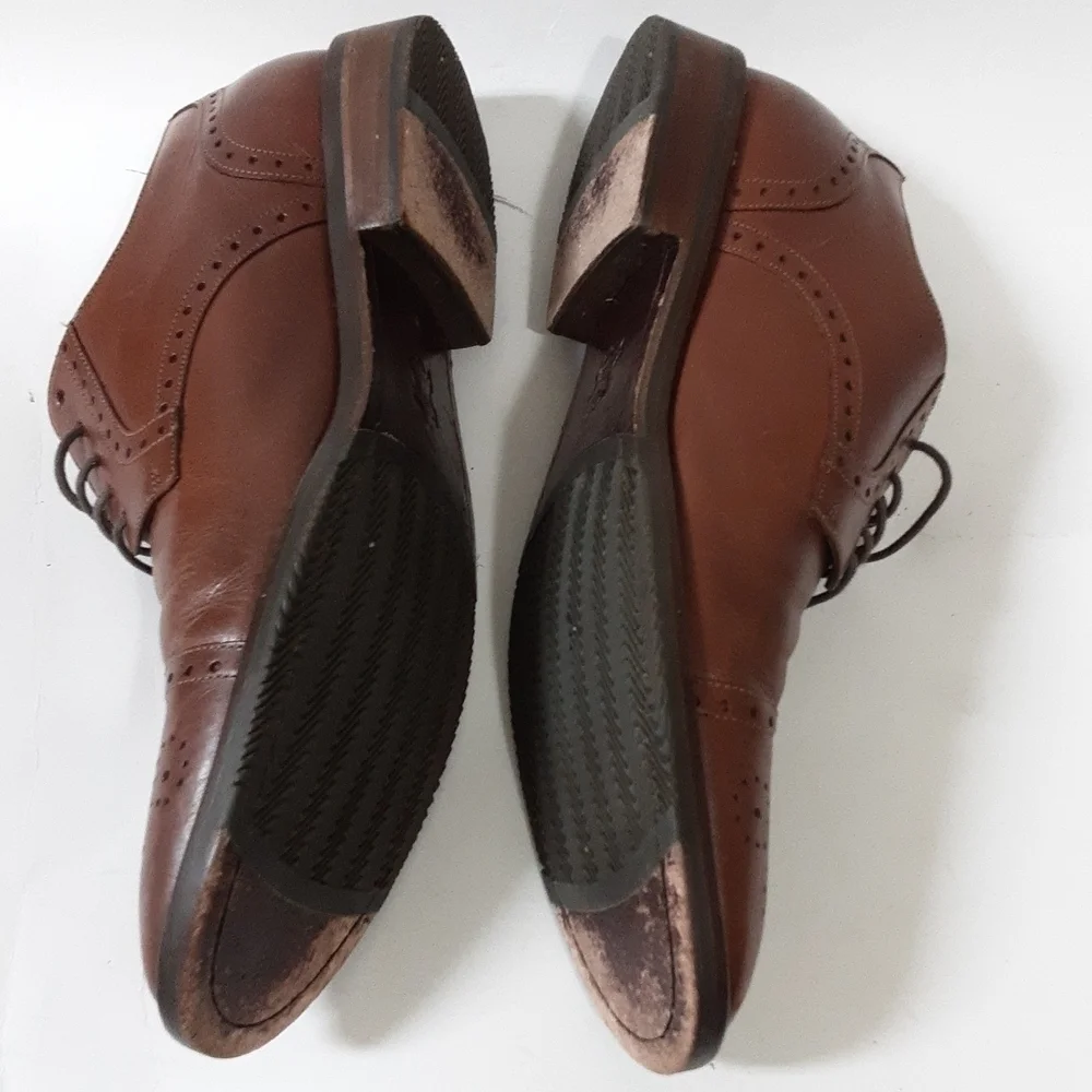 14th &Union leather men oxford 11.5us Brown Casual Event Lace Up Office